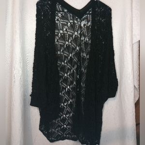 Black lace‎ cardigan